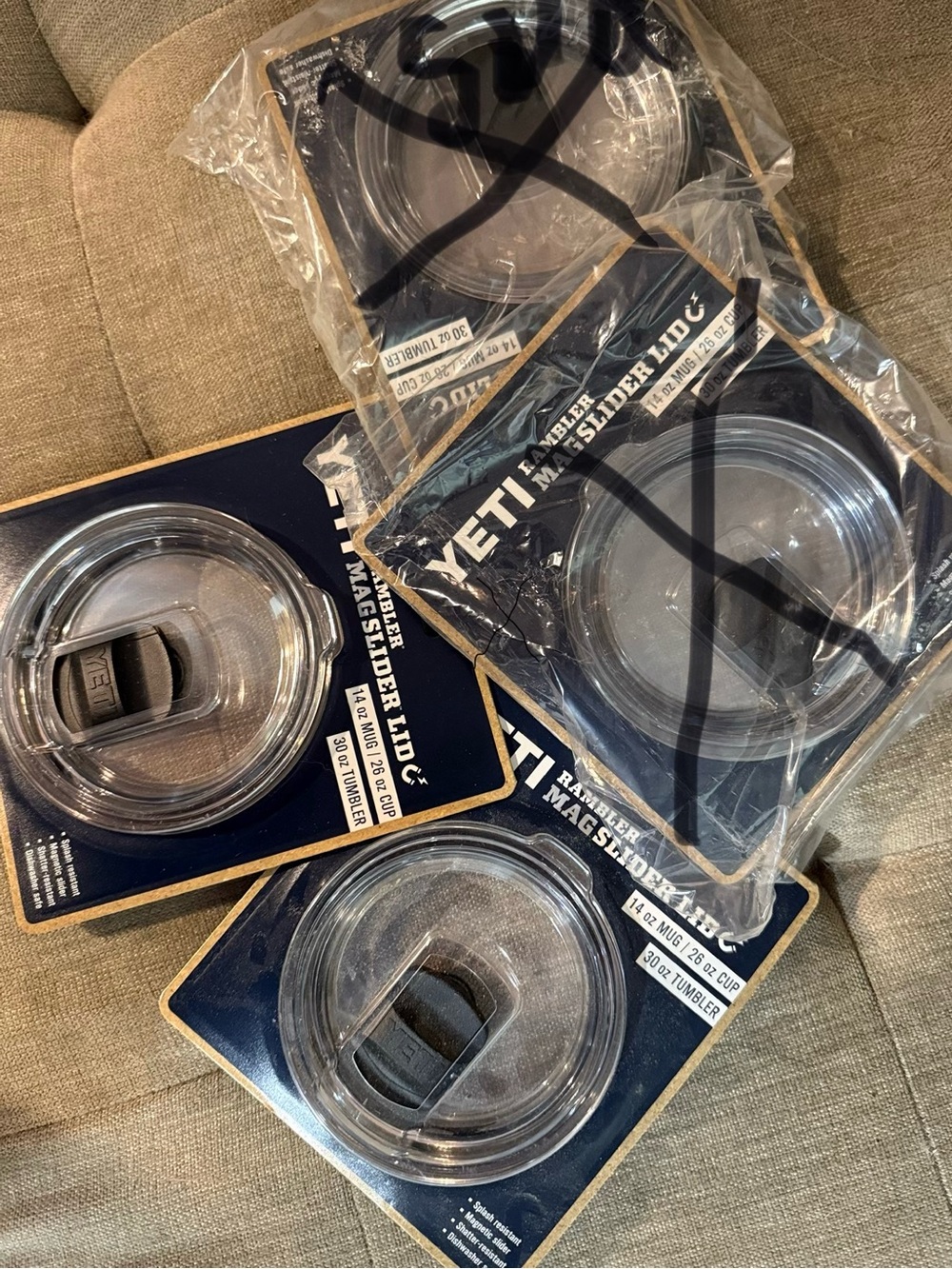 Yeti Clear MagSlider Replacement Lids 2 Left Each $9 or both For $17 Ask if Want